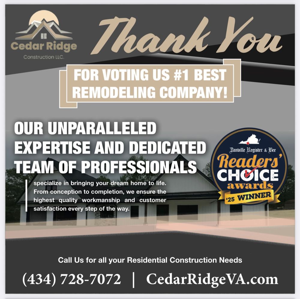 All Photos for Cedar Ridge Construction in Danville, VA