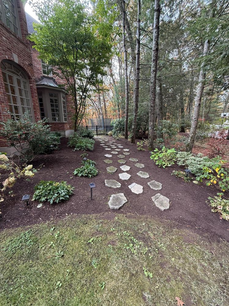 Full Landscape Redesign for Blades of Glory LLC in Cheshire, CT