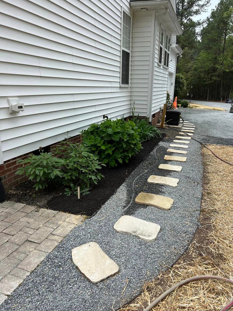 Our hardscape service transforms your outdoor space with durable and stylish features like patios, walkways, and retaining walls to enhance the aesthetic appeal and functionality of your property. for KM Landworks in Moncure ,  NC