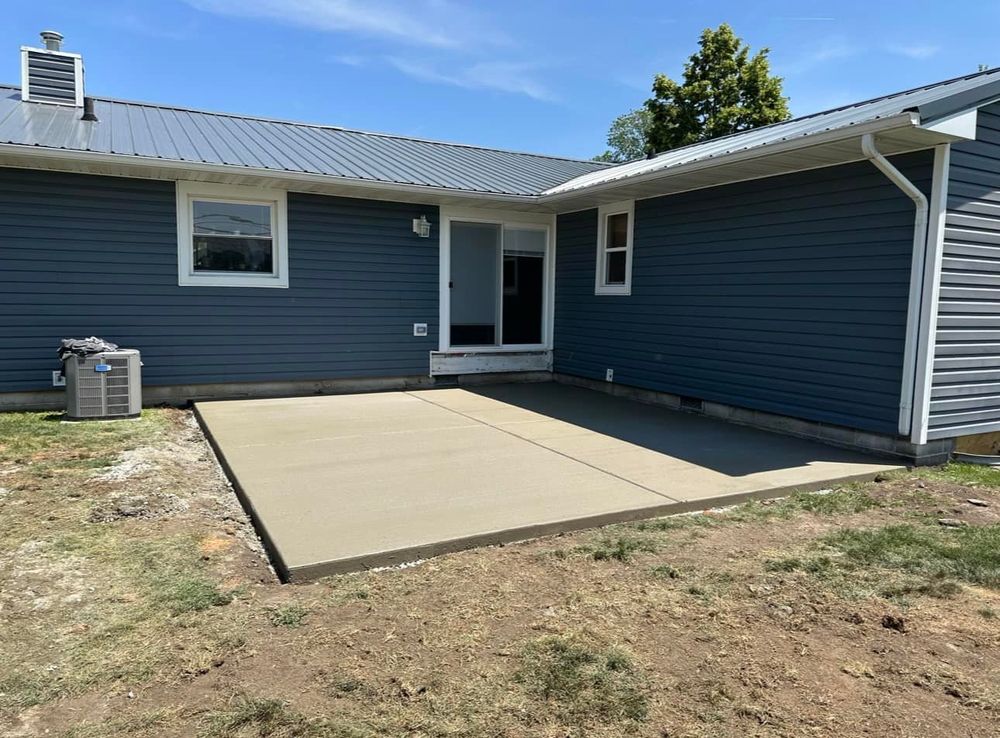 Transform your outdoor space with our expert Patio Design & Installation service. We specialize in creating durable, stylish concrete patios that enhance your home's beauty and provide lasting enjoyment for years to come. for Donahue Concrete in Streator, IL
