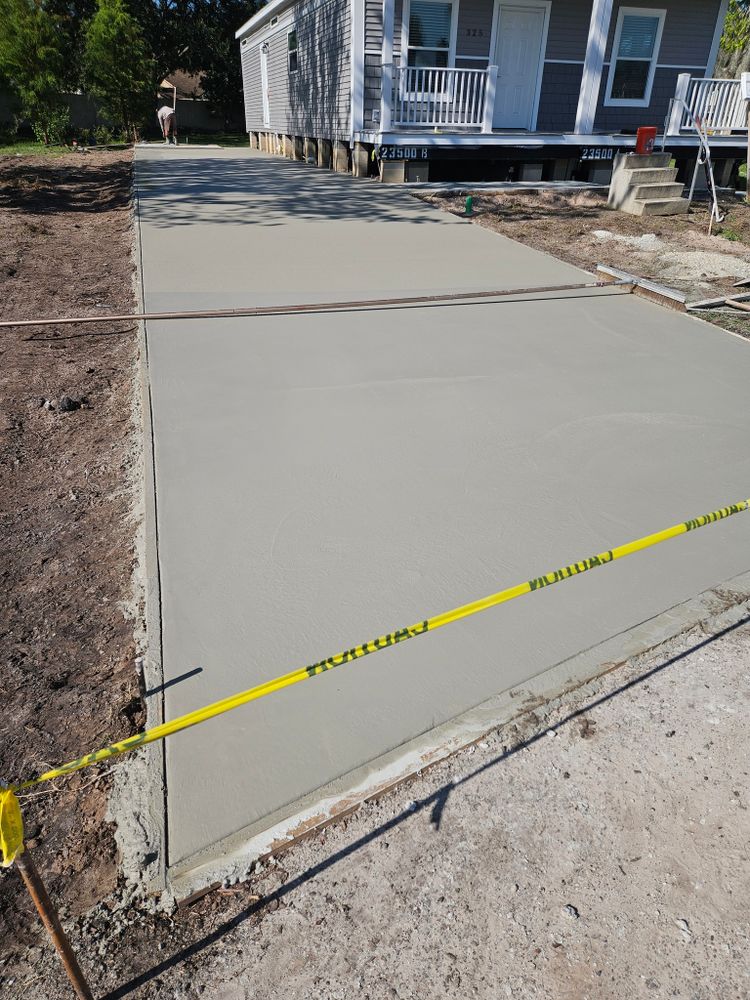 We build durable, level concrete slabs for patios, sheds, garages, and home additions, using proper site preparation and quality materials to ensure long-lasting performance, strength, stability, and attractive results. for Clark Masonry in Lake County, FL