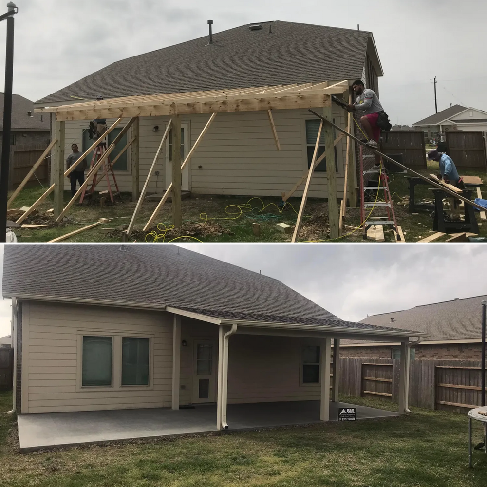 Outdoor Patio for E & E Roofing in Baytown, TX