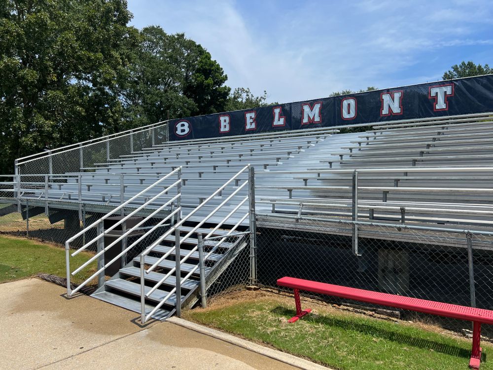 Bleacher Restoration/Cleaning for FunderFlow Commercial and Residential Pressure Washing Inc in Tupelo, MS