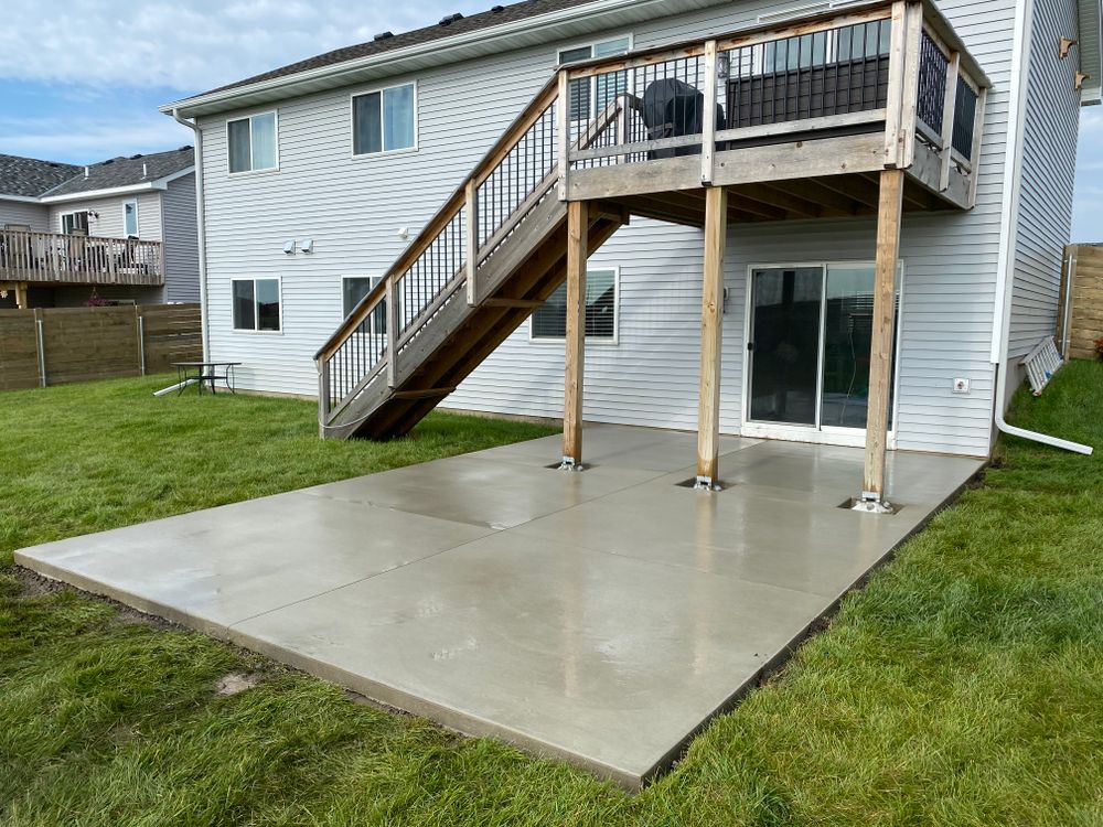 Our expert team specializes in pouring and finishing high-quality concrete slabs for all types of residential projects, ensuring a durable and long-lasting foundation for your home improvement needs. for Mickelson Concrete LLC  in Webster, MN 