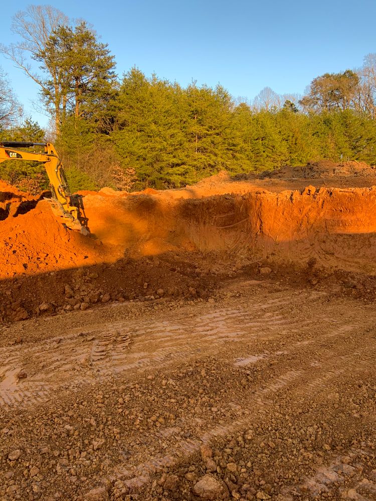 Site prep for Holmes Septic Works LLC in Knoxville, TN 