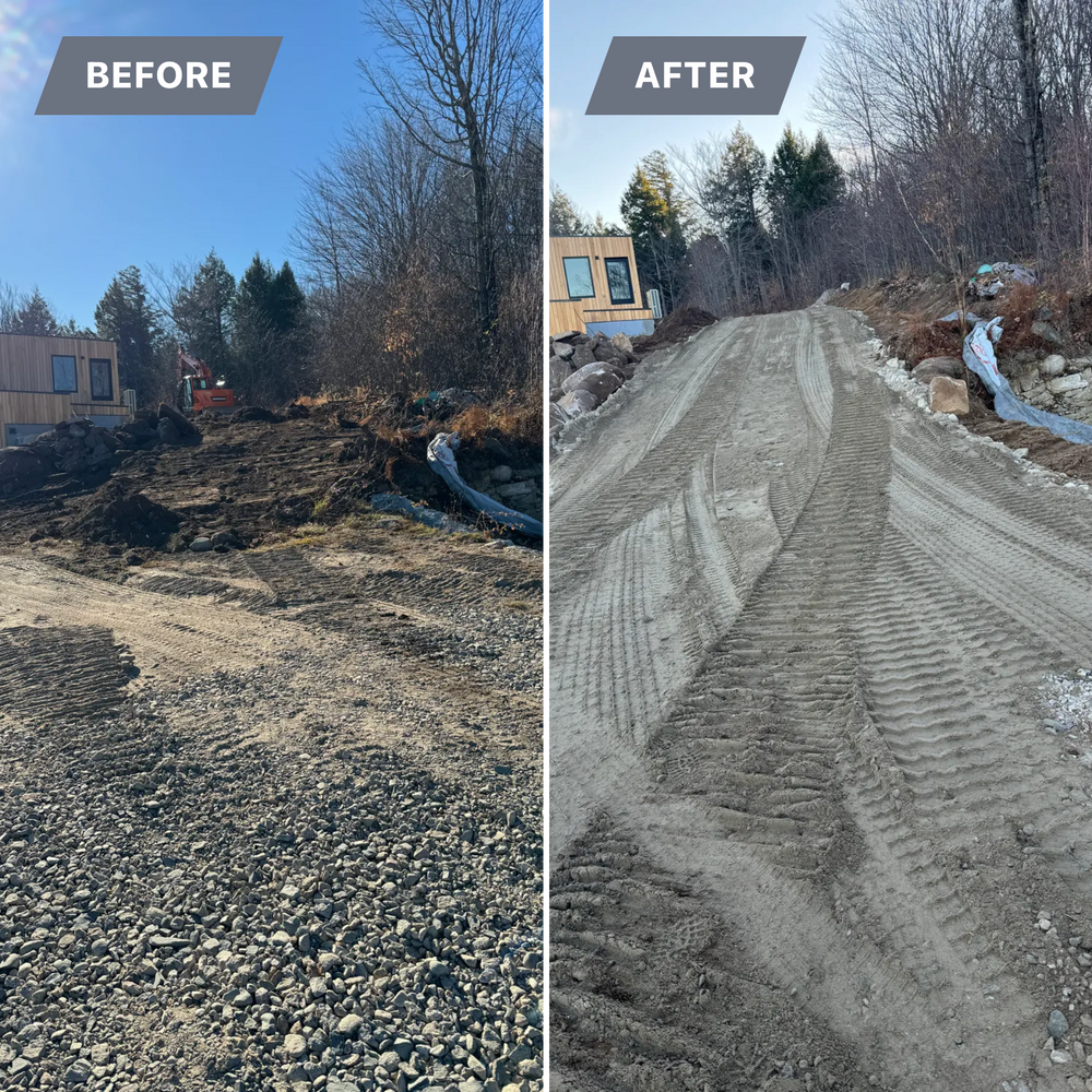 Driveway Grading/Install for AFH Earthworks in Madison, NH