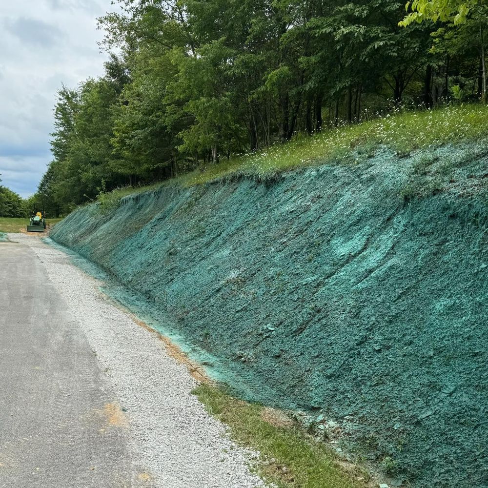 Our hydroseeding service offers a fast, efficient way to establish lush, healthy lawns by combining seed, mulch, and fertilizers in one application for optimal growth and erosion control. for Hale’s Hydroseeding in London, KY