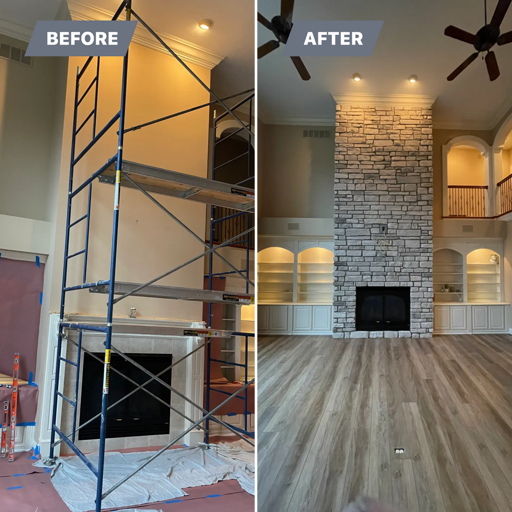Before & After photos. for Pittman Masonry Construction, LLC in Plymouth, IN