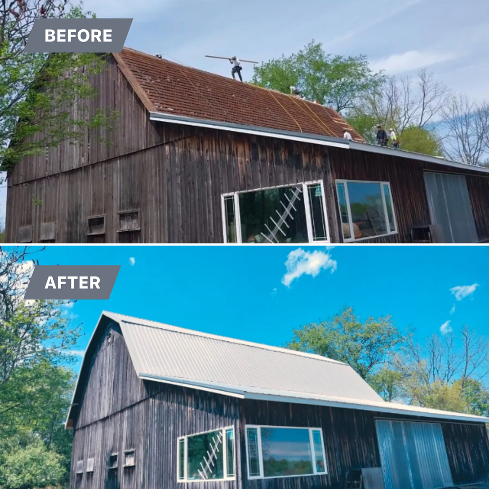 Before and after for RFK Contracting in Wolcott, NY