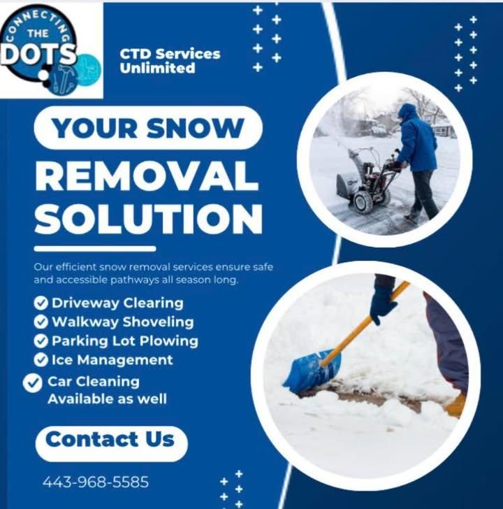 Snow and Ice Removal for Connecting The Dots Services LLC in Baltimore, MD