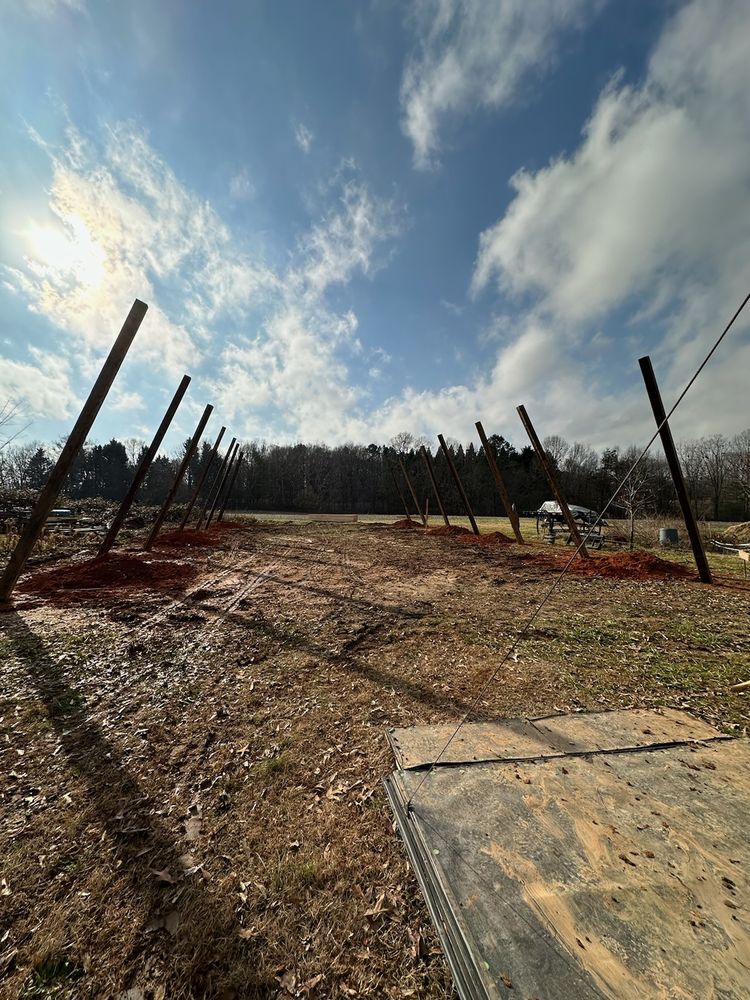 Steel Truss Pole Barns for Platinum Outdoor Services LLC in Conover, NC