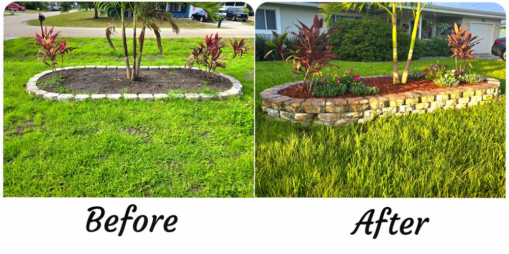 Before & After for AL Curbs in Cape Coral, FL