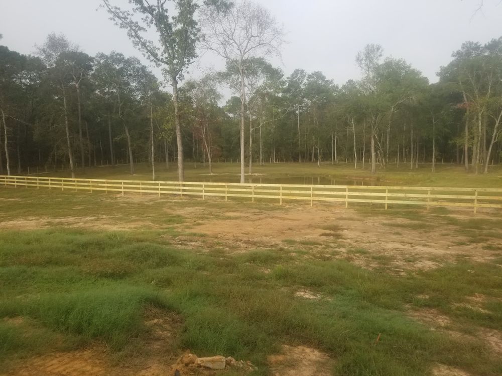 3 and 4 Board Fencing (optional wire added) for Pride Of Texas Fence Company in Brookshire, TX