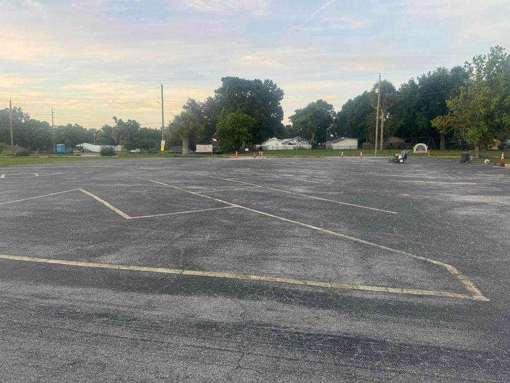 Our patching service efficiently repairs and maintains your asphalt surfaces, addressing cracks and potholes to ensure safety, enhance appearance, and extend the lifespan of your driveway or paved area. for Pavesheild in Haines City, FL