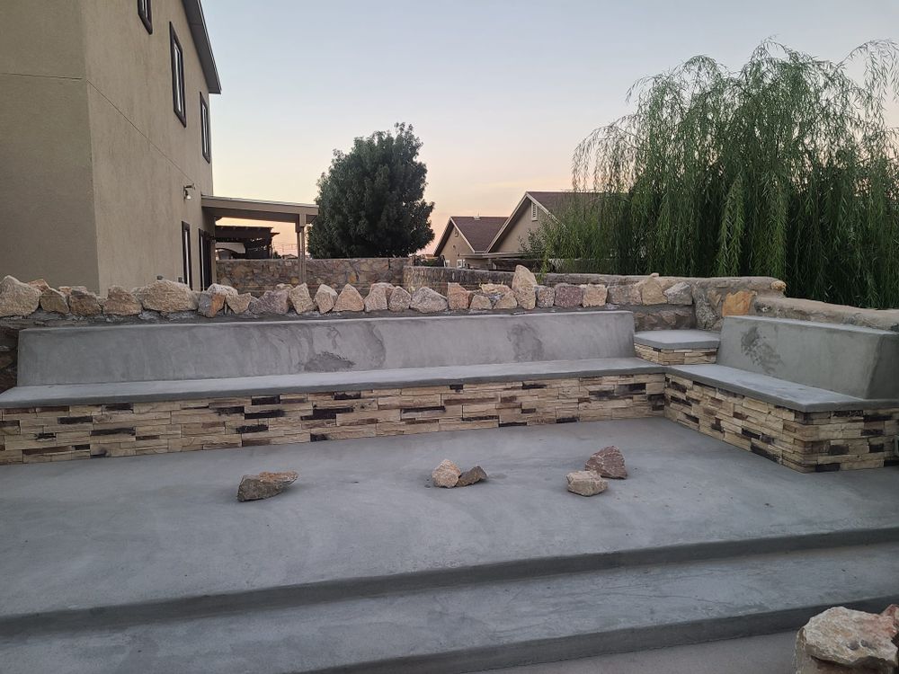 Our Concrete Rock Walls service offers a unique way to enhance your landscape design, providing a long-lasting and stylish look. for ADM Landscaping & Irrigation LLC in El Paso,  TX