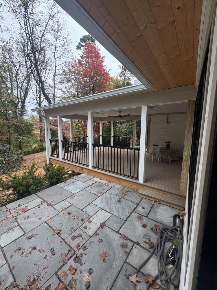 Our Deck & Patio Installation service transforms outdoor spaces into beautiful, functional areas for relaxation and entertainment. We offer custom designs tailored to enhance your home's aesthetic and meet your lifestyle needs. for B Floyd Construction in Knoxville, TN