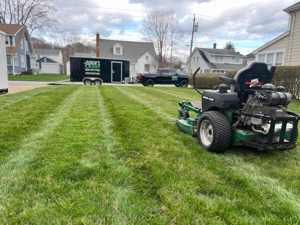 Our Fall Clean Up service ensures your yard is ready for the changing season by removing leaves, debris, and preparing plants for winter. Trust us to keep your landscape pristine all year long. for Adens Lawn Maintenance LLC  in Old Lyme, CT