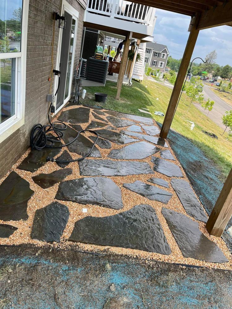 Paver Patio for Bakey's Concrete and Excavating in Pittsburgh, Pennsylvania