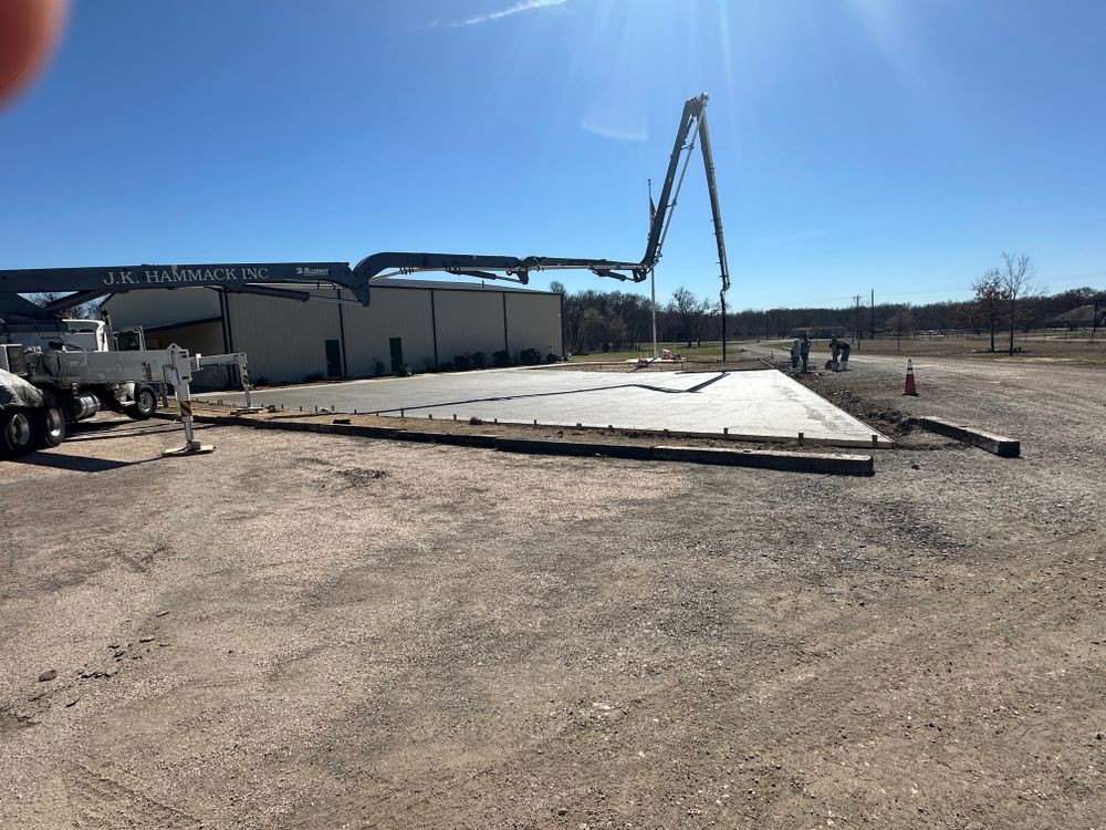 Concrete slabs for T & C Metal Builders in Northeast, TX