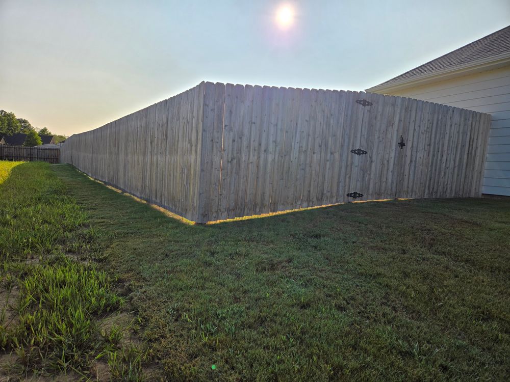 Fence staining for Patriot Fence  in Oakland, TN