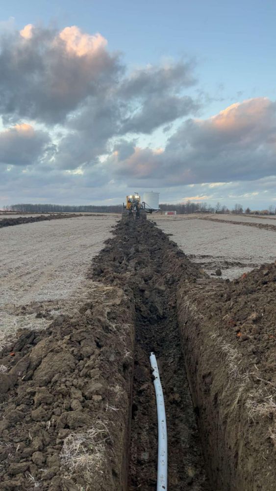 Excavating for Northwest Ohio Farm Drainage in Ada,, OH