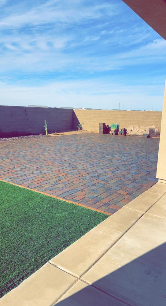 Enhance your outdoor space with our expert paver service. Our team crafts beautiful and durable patios, walkways, and driveways to complement your landscape while increasing functionality and curb appeal. for Yuma Palms & Tree Service in Yuma, AZ