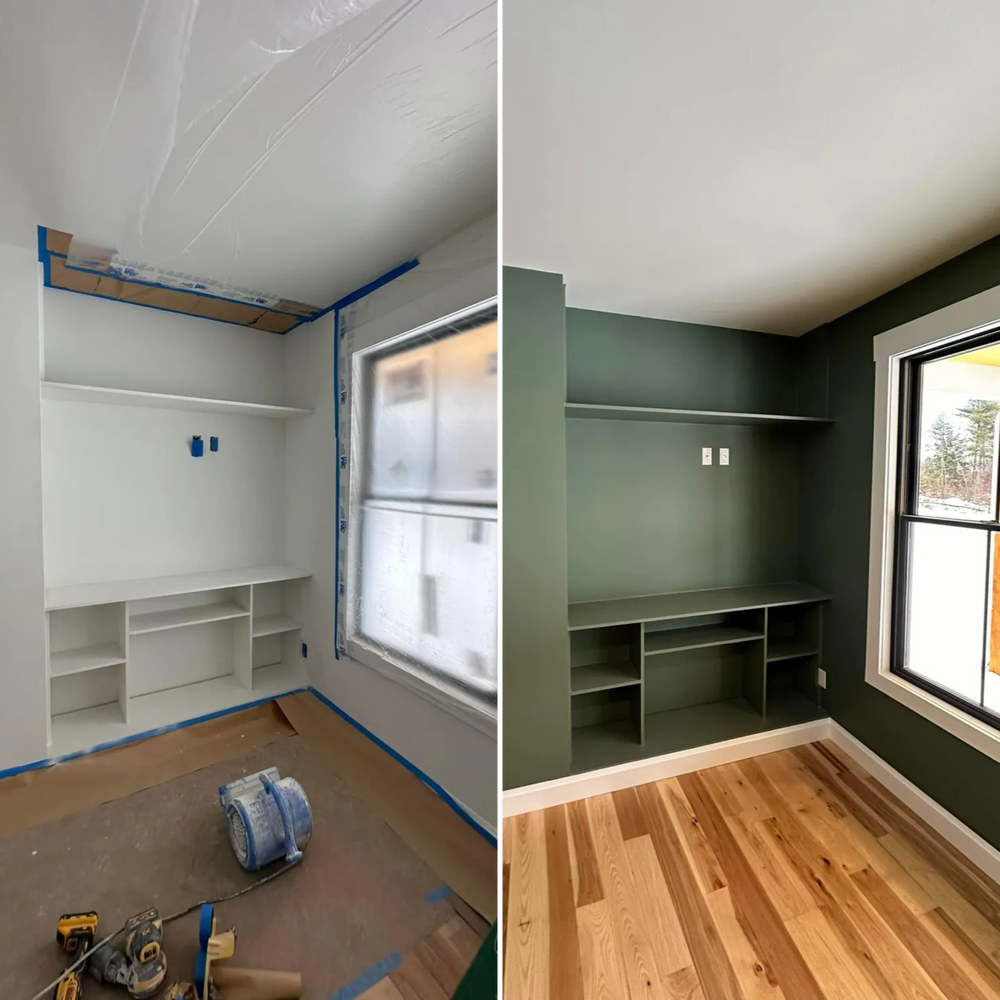 Before & After  for Suter & Sons Painting in Amherst, Western Massachusetts