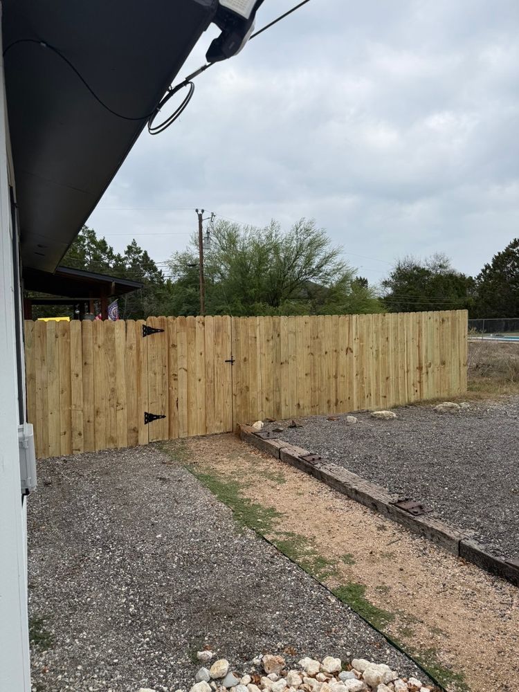 Deck/fence work for Good and Green Landscaping in Canyon Lake, TX