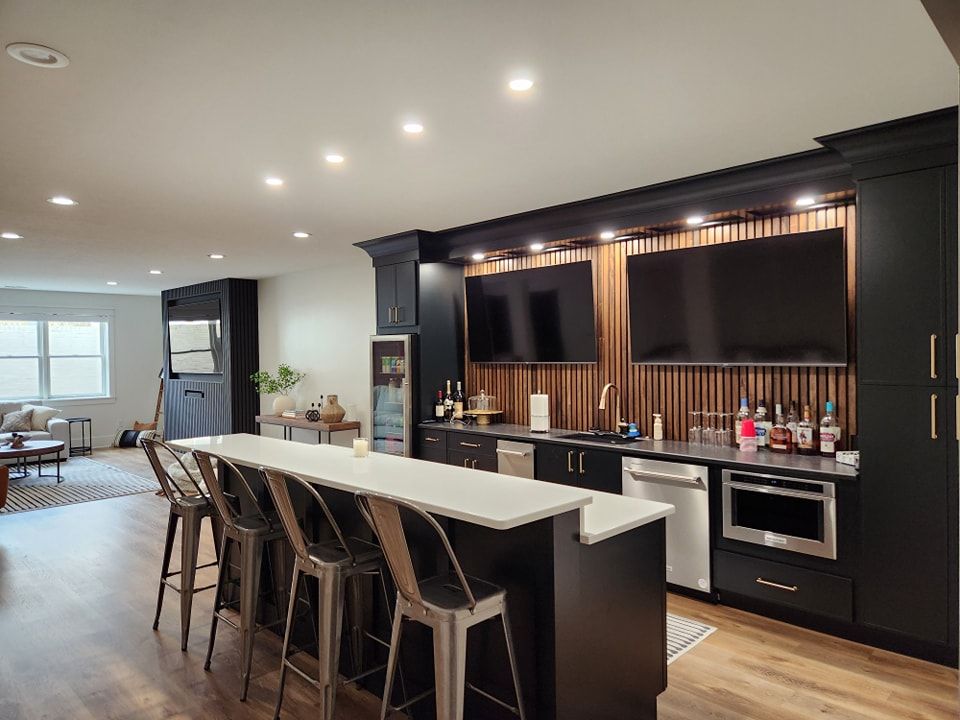 Enhance your entertainment space with our custom home bar service, offering expertly designed wet and dry bars that blend style and functionality to elevate your home’s social atmosphere. for The Handy Hubby LLC in Fishers, IN