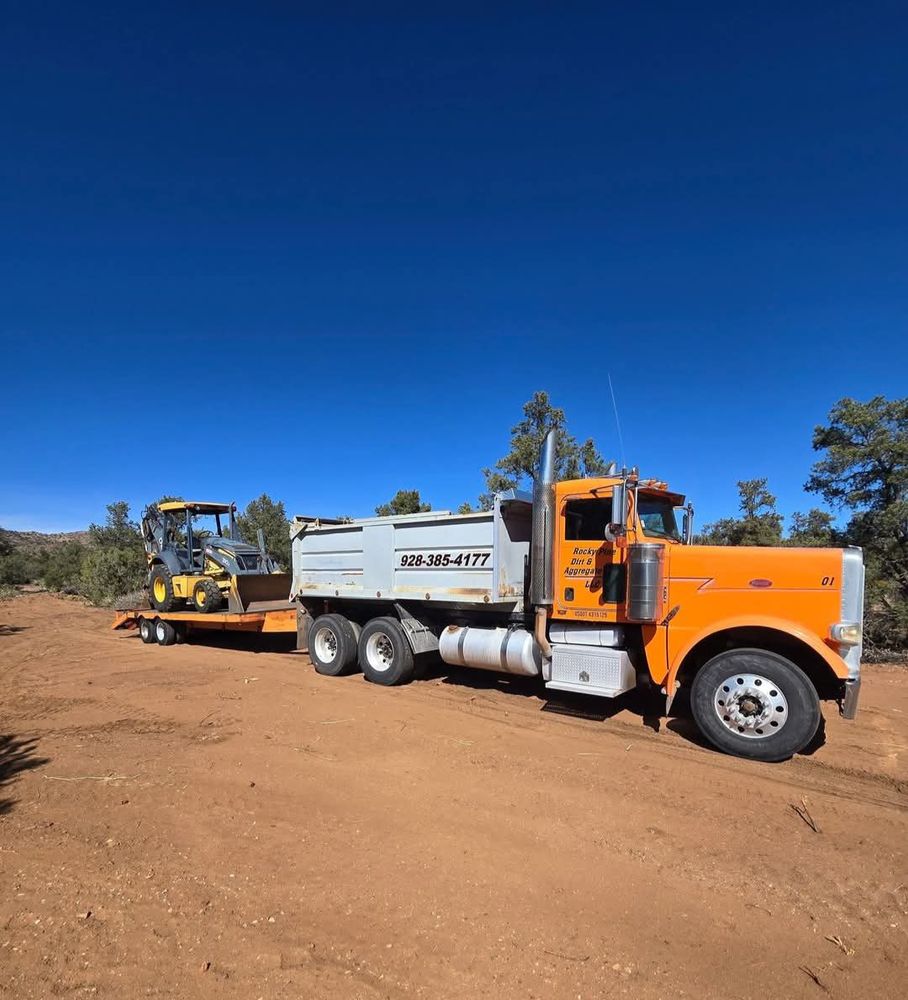 Our Road Work service ensures durable, high-quality roads by providing expert excavation, grading, and paving solutions tailored to meet residential needs while enhancing accessibility and property value with minimal disruption. for Rocky Pine Dirt & Aggregate in Kingman, AZ