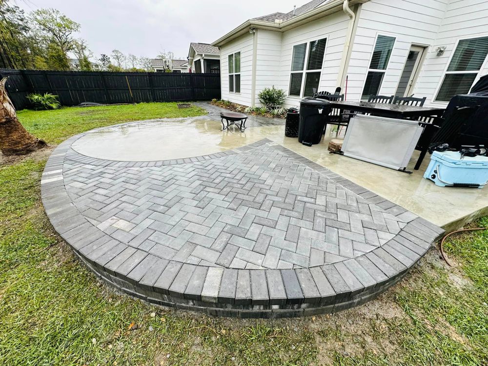 Transform your outdoor space into a beautiful and functional area with our Patios service. Our expert team will design and install custom patios to enhance the beauty and value of your home. for George’s Hardscape  in Bluffton, SC