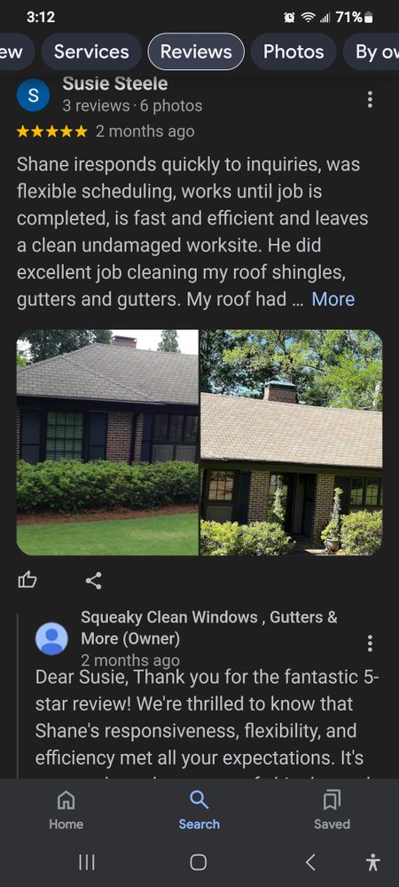 All Photos for Squeaky Clean Windows Gutters & More in Hoover, AL