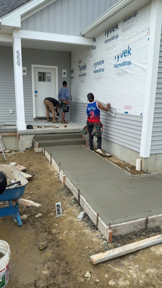 Discover what concrete slab construction is with our expert service, providing durable and stable surfaces for your outdoor spaces. Enhance your landscape with precision and quality craftsmanship designed to last. for Cardinal Landworks LLC in Canterbury, CT