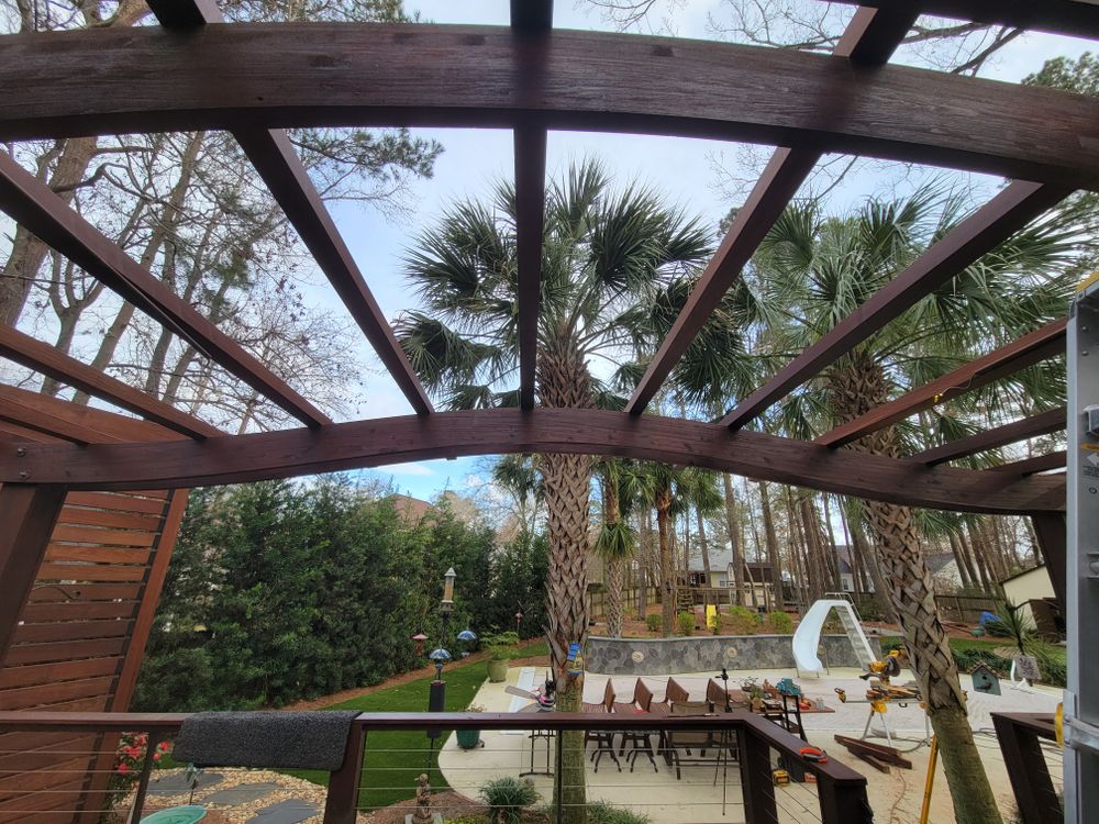 Ipe deck and trellis  for GVL Renovations in Greenville, SC