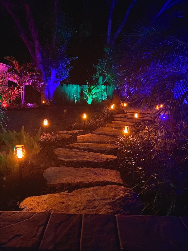 Our Landscape Lighting service adds beauty and security to your outdoor space with expertly designed lighting solutions. for <s>Lawns By St. John</s> in North East, Florida