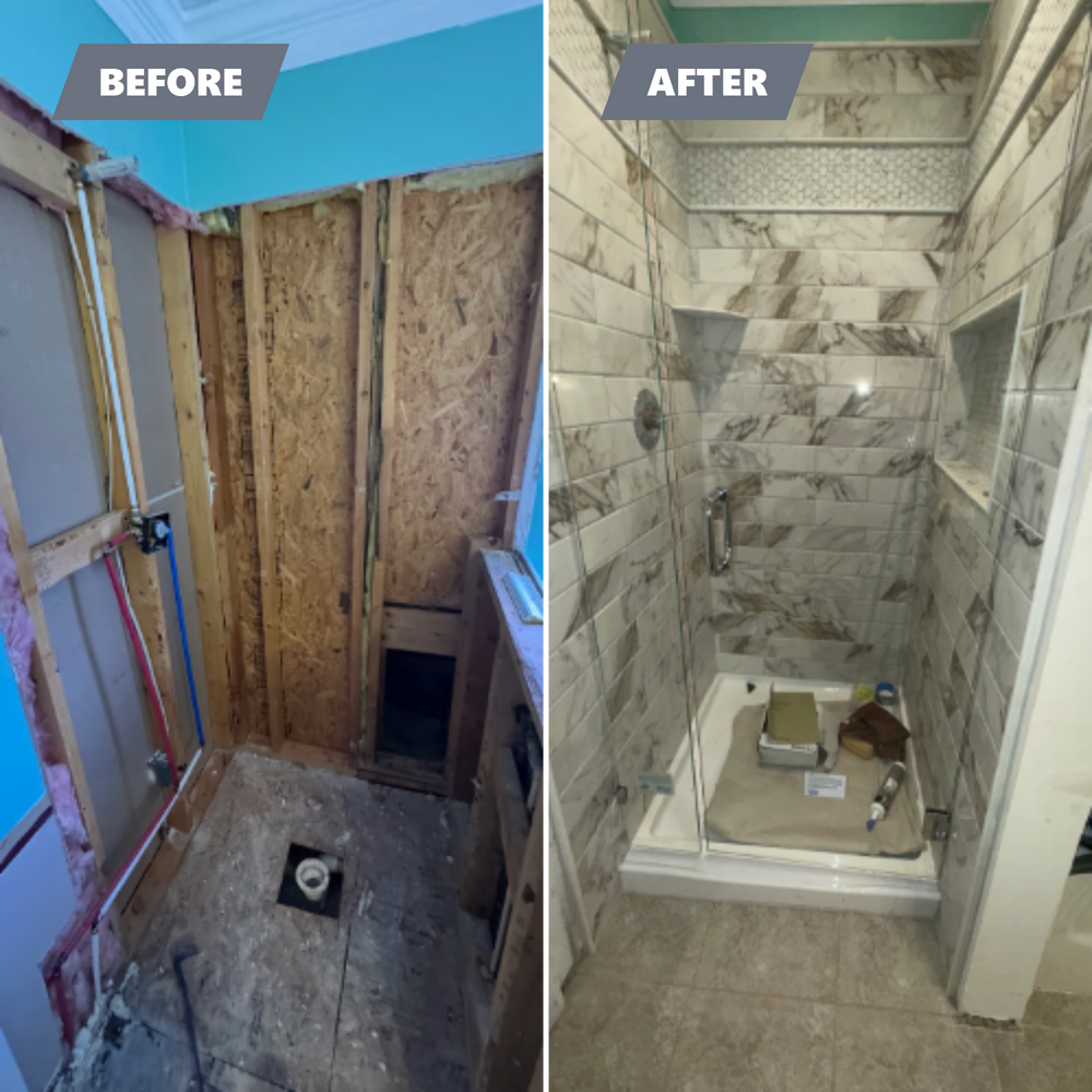 Before and After for A-L Tile in Saluda, SC