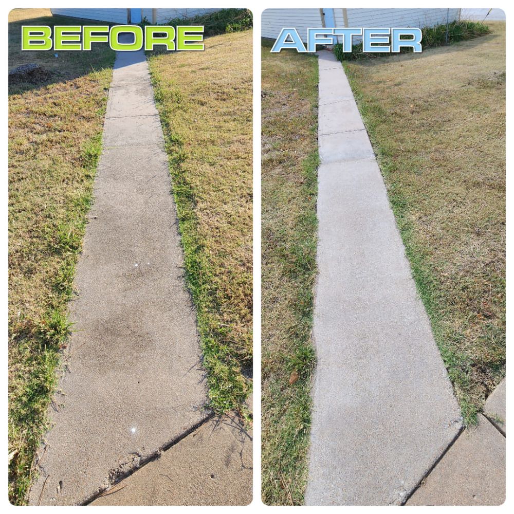 Concrete Cleaning for ALK Exterior Cleaning, LLC in Burden, KS