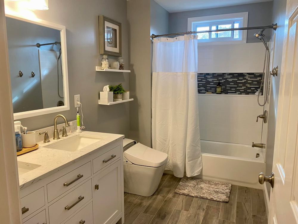 Transform your bathroom into a modern oasis with our expert renovation services, featuring custom designs and high-quality materials to enhance both functionality and style, tailored specifically for your home. for Jay's Home Renovations in Lowell, MA
