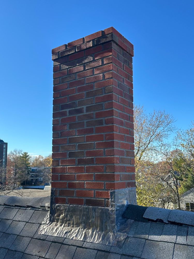 Chimney photos from restoration to new builds for All For U Roofing & Masonry in Boston, MA