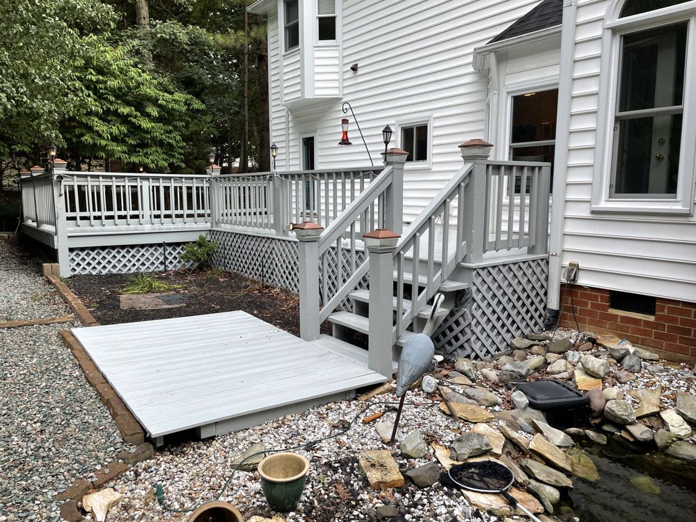 Our staining service protects and enhances wood surfaces with rich, lasting color, expert preparation, and professional application—improving beauty, durability, and value for decks, fences, siding, trim. for Devoes Painting in Mechanicsville, VA