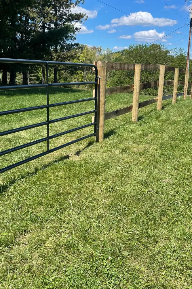 Enhance your property's security and aesthetics with our top-quality agricultural fencing solutions, designed to protect livestock and land efficiently while blending seamlessly with the natural landscape. Durable, reliable, and visually appealing. for TMF Services in Lapeer County, MI