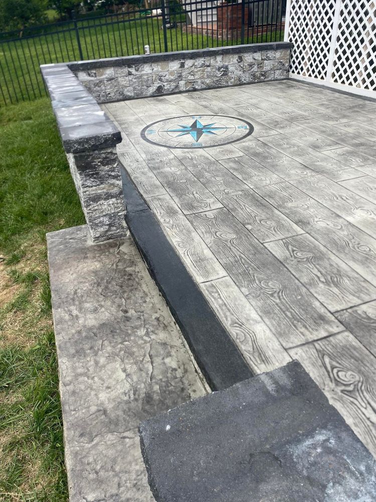 Transform your outdoor space with our expert patio design and installation services. We create durable, stylish concrete patios tailored to suit your home’s aesthetic and functional needs, enhancing value and enjoyment. for Dixie Concrete Masonry LLC in Saint Leonard, MD