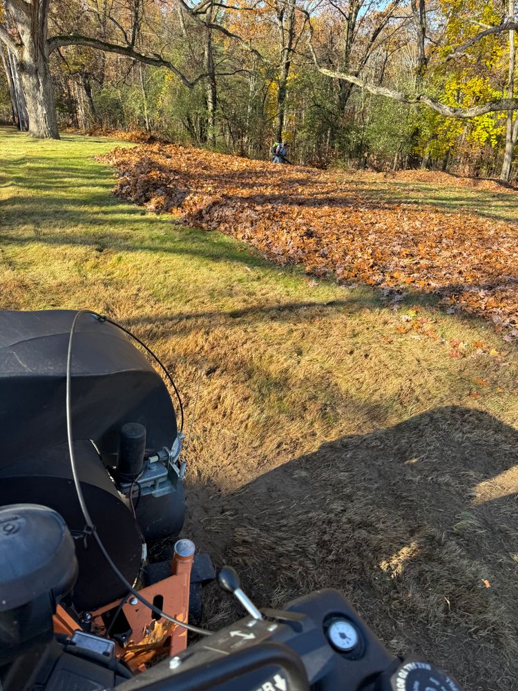 Fall cleanup for Quiet Acres Landscaping in Dutchess County, NY