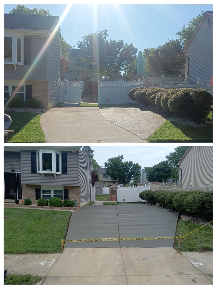 Enhance your home's curb appeal with our stamped concrete installation. Our expert team ensures durable, stylish driveways tailored to your aesthetic preferences, providing functionality and beauty in one seamless service. for OBH Concrete LLC in Lusby, MD