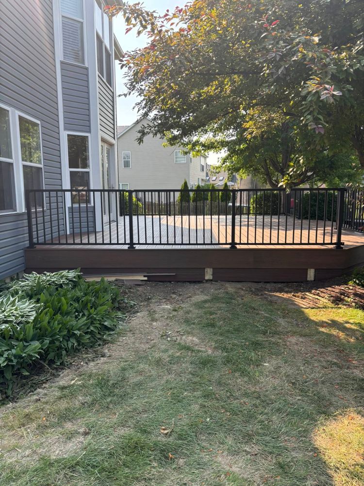 Transform your outdoor space with our expert deck and patio installation services, offering customized designs, quality materials, and skilled craftsmanship to enhance your home's beauty and functionality. for Linsfort Construction in Villa Park, IL