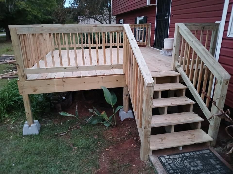 Transform your outdoor space with our expert deck and patio installation services, offering durable materials, customized designs, and professional craftsmanship to enhance beauty and functionality in your home's exterior oasis. for Precision Painting+ in Franklin, GA