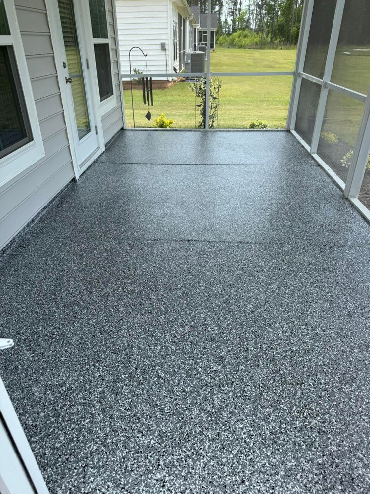 Transform your outdoor space with our expert Patio Design & Installation service, offering durable and stylish solutions to enhance your home's beauty and functionality using high-quality concrete materials. for Fichter Concrete in North Charleston, SC