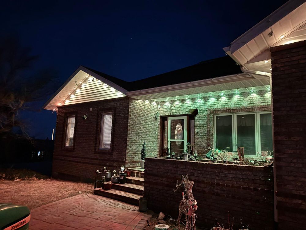 experience the beauty and security of our permanent outdoor lighting solutions, designed to enhance your home's exterior charm while providing year-round illumination for safety and convenience. Light up your nights effortlessly! for Precision Landscape in Casper, WY