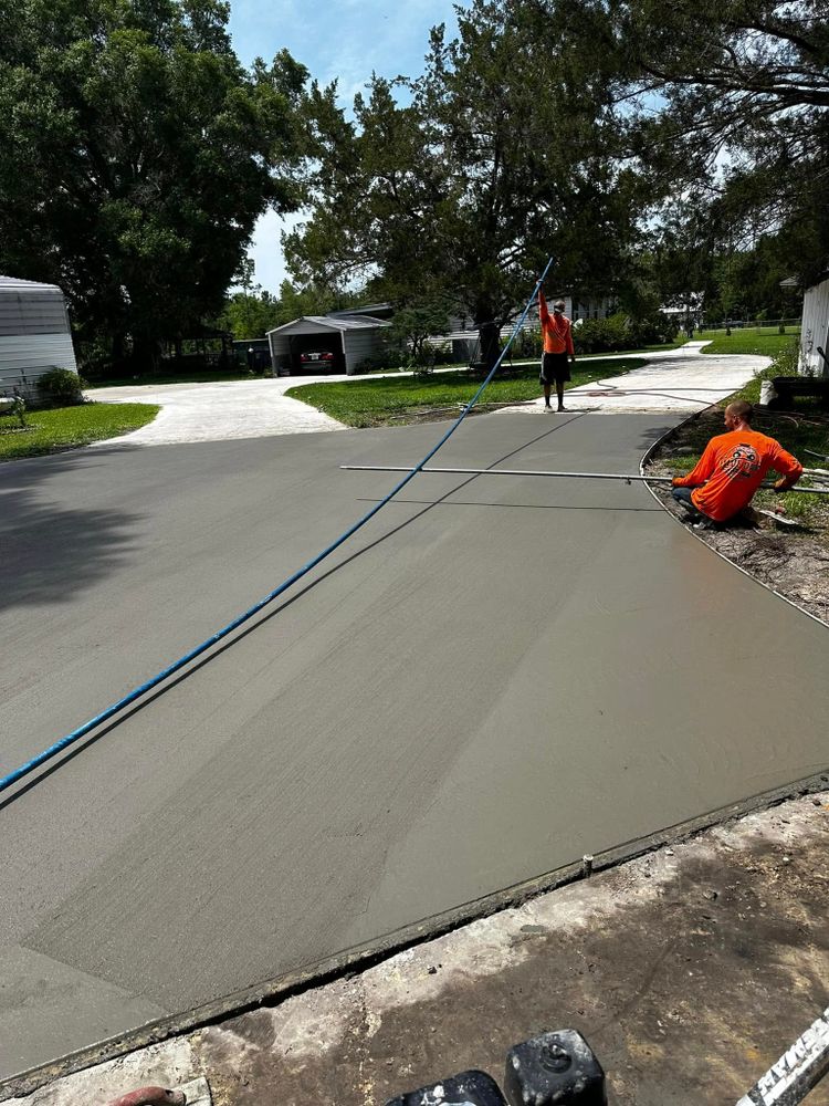 Upgrade your home's curb appeal with our professional sidewalk installation. We offer durable, aesthetically pleasing concrete sidewalks designed to enhance safety and complement the overall appearance of your landscape. for Cameron Enterprises in Live Oak, FL
