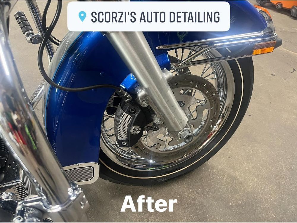 Motorcycle Detailing for Scorzi’s Auto Detailing in Easthampton, MA